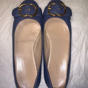 Blue Gucci Flats